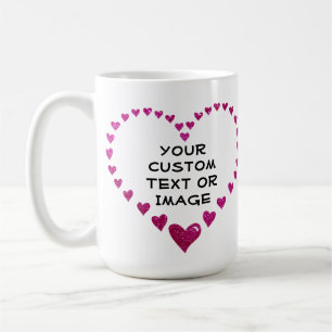Skapa din egen anpassade Rosa-hörndesign Kaffemugg
