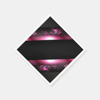 Skapa din egen anpassade varma rosa svarta pappersservett
