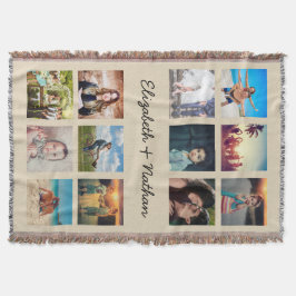 Skapa din egen Anpassningsbar 12 Photo Collage Fam Filt