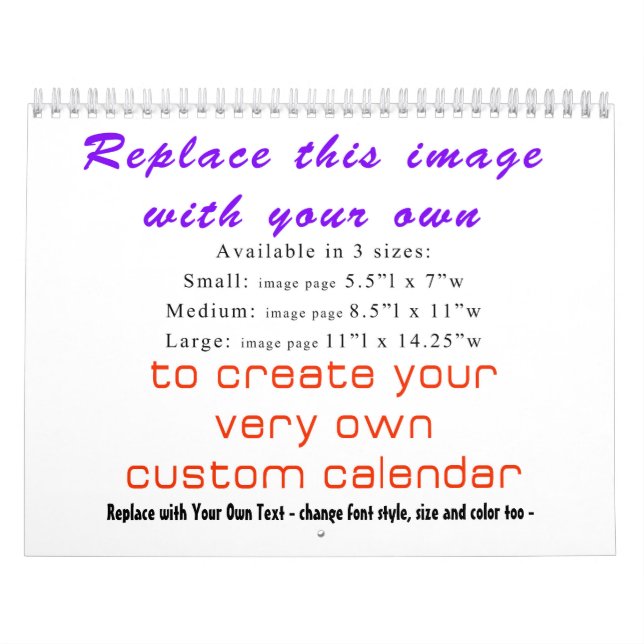 Skapa DIN EGEN Anpassningsbar 2018 DIY Calendar Kalender (Omslag)