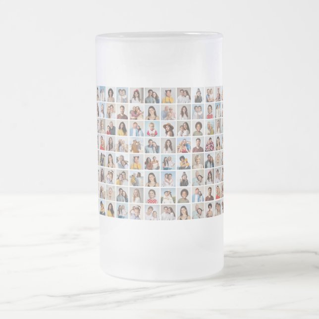 Skapa din egen Anpassningsbar 96 Fotokollage Frostat Ölglas (Center)