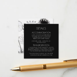 Skapa din egen Anpassningsbar B&W X-Ray Wildblomma Tilläggskort