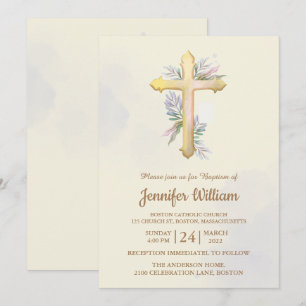 Skapa din egen Anpassningsbar Baptism Inbjudningar