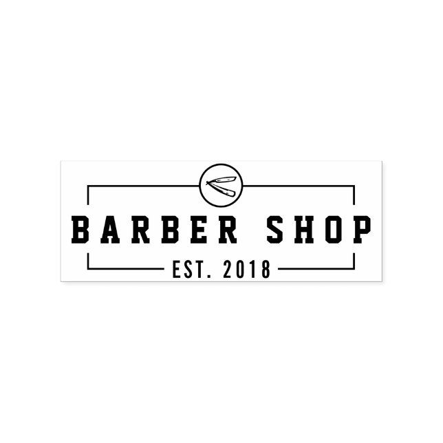 Skapa din egen Anpassningsbar Barbershop Business  Stämpel (Tryck)