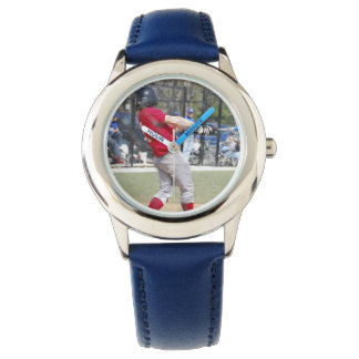 Skapa din egen Anpassningsbar blå numrerad ram Armbandsur