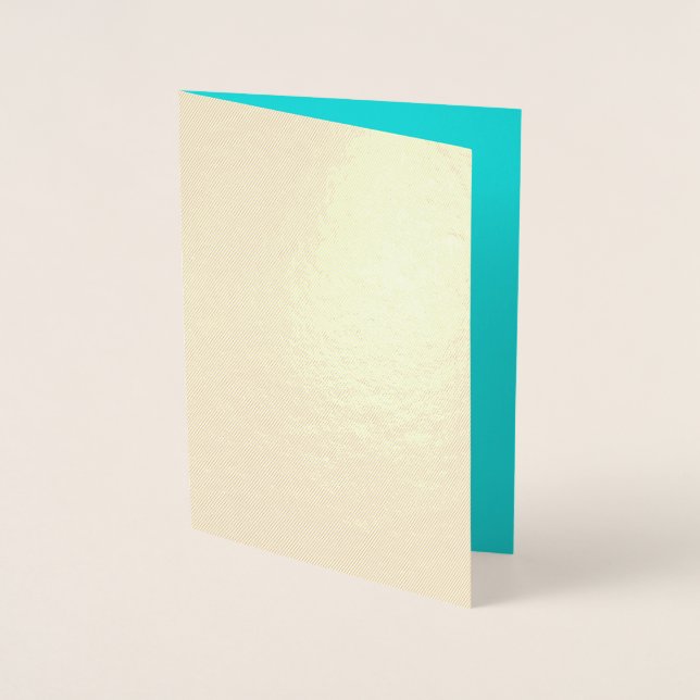 Skapa din egen anpassningsbar cyan folierat kort (Framsida)