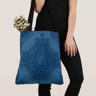 Skapa din egen Anpassningsbar Diamond Blue Denim S Tygkasse