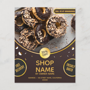 Skapa din egen Anpassningsbar Donut Shop-kampanj Flygblad