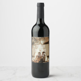 Skapa din egen Anpassningsbar-familjs foto Vinflaska Etikett