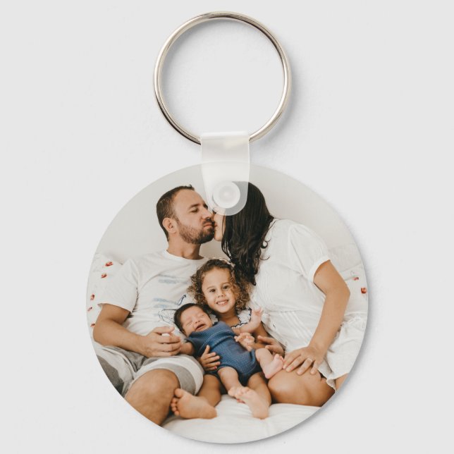 Skapa din egen Anpassningsbar-familjs fotoPersonli Nyckelring (Framsida)