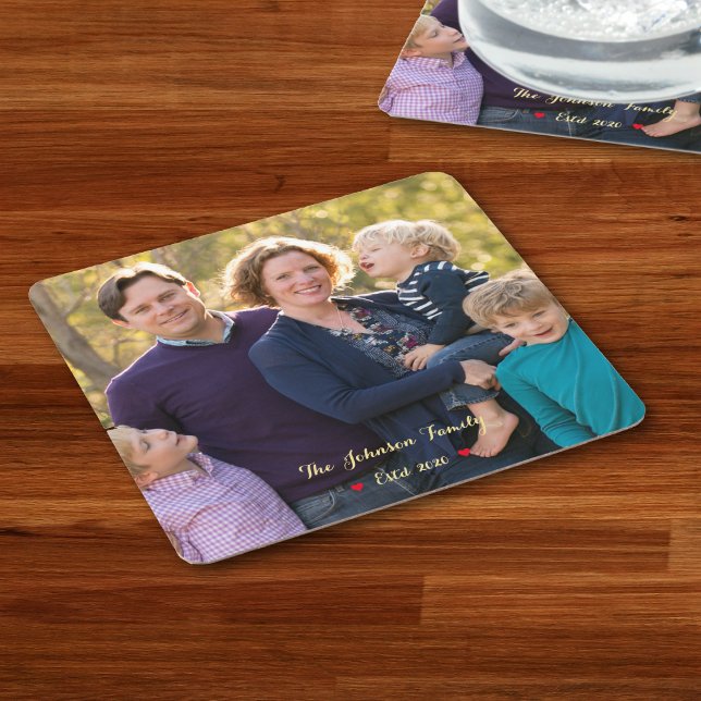Skapa din egen Anpassningsbar-familjs Pappra Under Underlägg Papper Kvadrat (Create Your Own Custom Family Photo Paper Coasters)