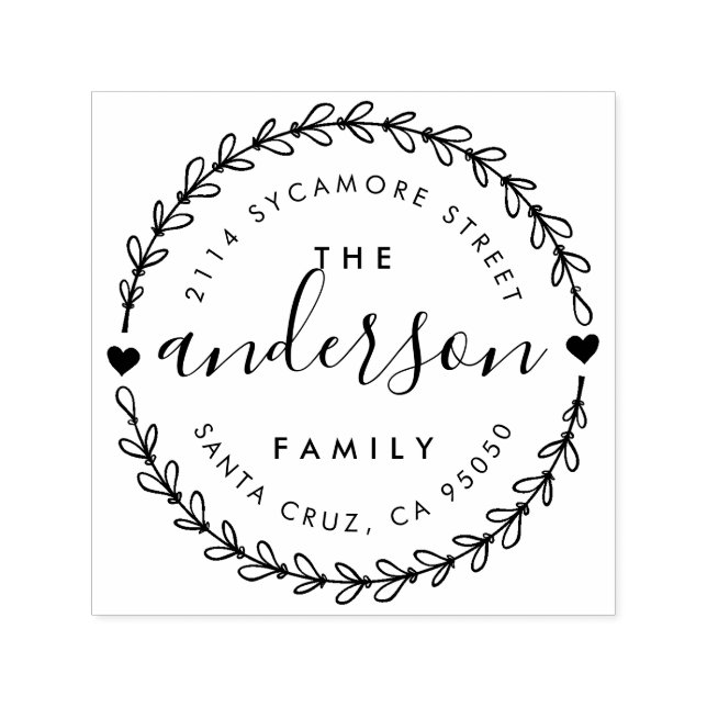 Skapa din egen Anpassningsbar Family Namn Returadr Självfärgande Stämpel (Design)