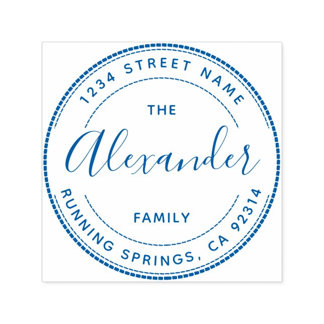 Skapa din egen Anpassningsbar Family Namn Returadr Självfärgande Stämpel (Design)