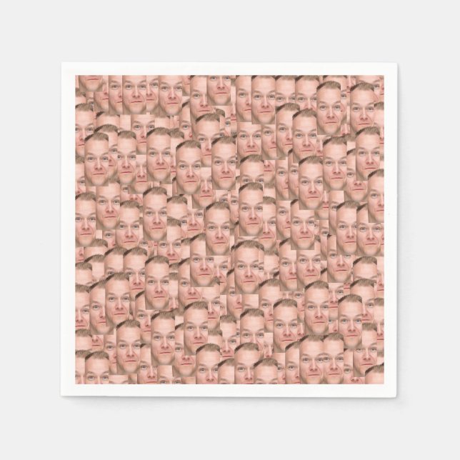 Skapa din egen Anpassningsbar Funny Photo Collage Pappersservett (Framsidan)