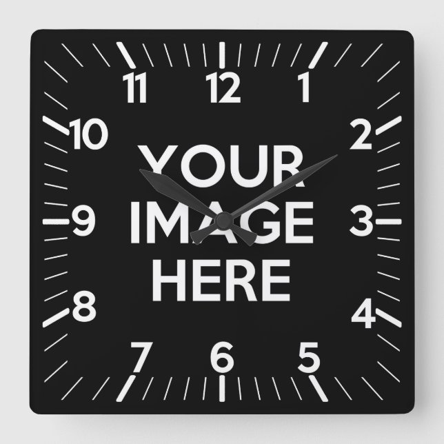 Skapa din egen Anpassningsbar Fyrkantig Klocka (Framsida)