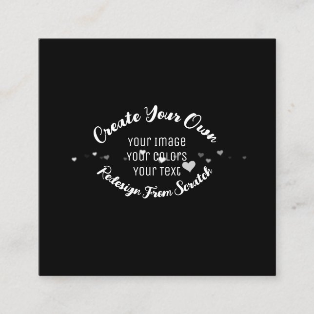 Skapa din egen Anpassningsbar Fyrkantigt Visitkort (Framsida)