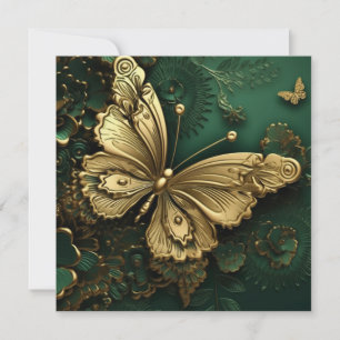 Skapa din egen Anpassningsbar Guld Butterfly