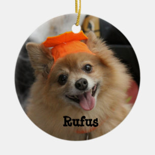 Skapa din egen Anpassningsbar Hund Photo Ceramic O Julgransprydnad Keramik