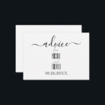 Skapa din egen Anpassningsbar-kalligrafi Rådkort<br><div class="desc">Skapa ditt eget Anpassningsbar Calligraphy Advice Card Besök vår butik för mer samordning av bröllop och speciella händelseleveranser,  dekoration och favörer!</div>