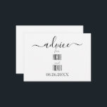 Skapa din egen Anpassningsbar-kalligrafi Rådkort<br><div class="desc">Skapa ditt eget Anpassningsbar Calligraphy Advice Card Besök vår butik för mer samordning av bröllop och speciella händelseleveranser,  dekoration och favörer!</div>