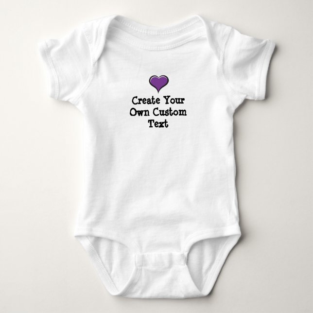 Skapa din egen anpassningsbar med Lila Heart T Shirt (Framsida)