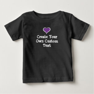 Skapa din egen anpassningsbar med Lila Heart T Shirt