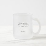 Skapa din egen Anpassningsbar offert Frostad Glasmugg<br><div class="desc">Skapa din egen anpassningsbar offert kaffe mugg. Har minimal typografi av anpassadets skrivmaskin.</div>