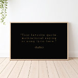 Skapa din egen Anpassningsbar offert Poster<br><div class="desc">Skapa din egen anpassningsbar-offert poster väggkonst. Har minimalistisk skrivmaskinstypografi i svart och guld färg.</div>