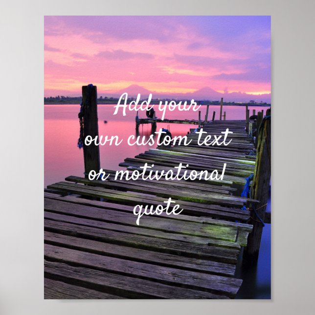 Skapa din egen Anpassningsbar offert - Rosa Sunset Poster (Framsidan)