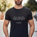 Skapa din egen Anpassningsbar offert T Shirt<br><div class="desc">Skapa din egen anpassningsbar citat t-shirt. Vintage med minimalistisk anpassade,  skrivmaskin,  typografi.</div>