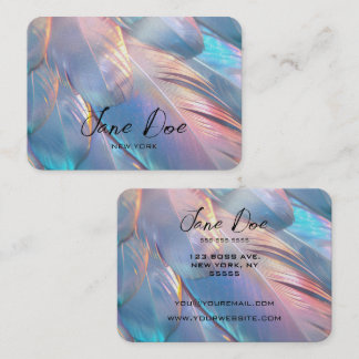 Skapa din egen Anpassningsbar Opal Feathers Visitkort