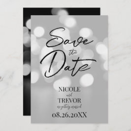 Skapa din egen Anpassningsbar oskarp B&W Bokeh Spara Datumet