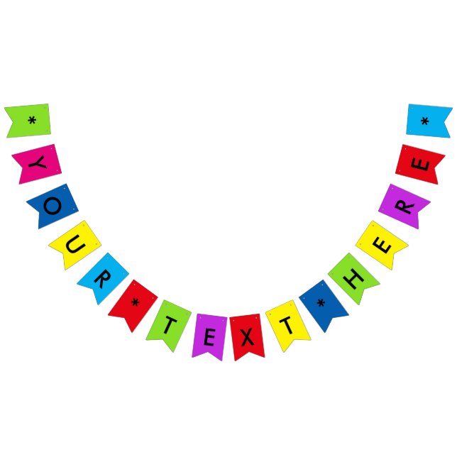Skapa din egen Anpassningsbar Party Bunting Banner Vimplar (Alla)