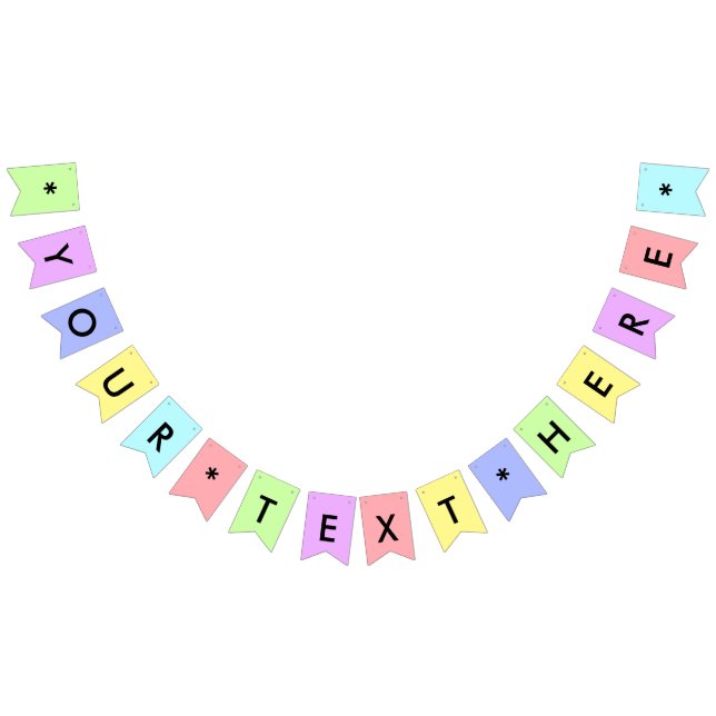 Skapa din egen Anpassningsbar Party Bunting Banner Vimplar (Alla)