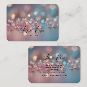 Skapa din egen Anpassningsbar Pastel Opal Bokeh Visitkort