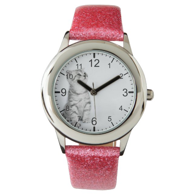 Skapa din egen Anpassningsbar Pet Photo Rosa Armbandsur (Framsida)