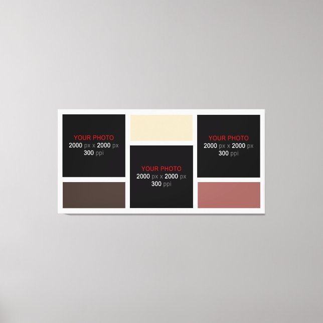 Skapa din egen Anpassningsbar Photo Collage 001 Canvastryck (Framsida)