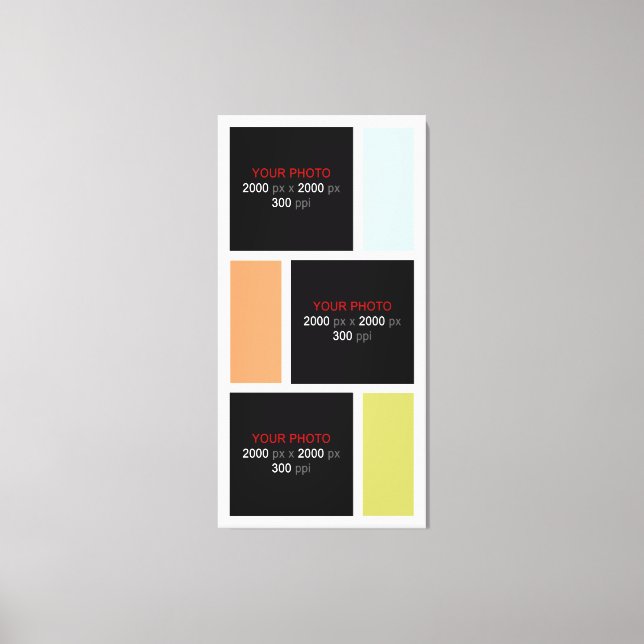 Skapa din egen Anpassningsbar Photo Collage 002 Canvastryck (Framsida)