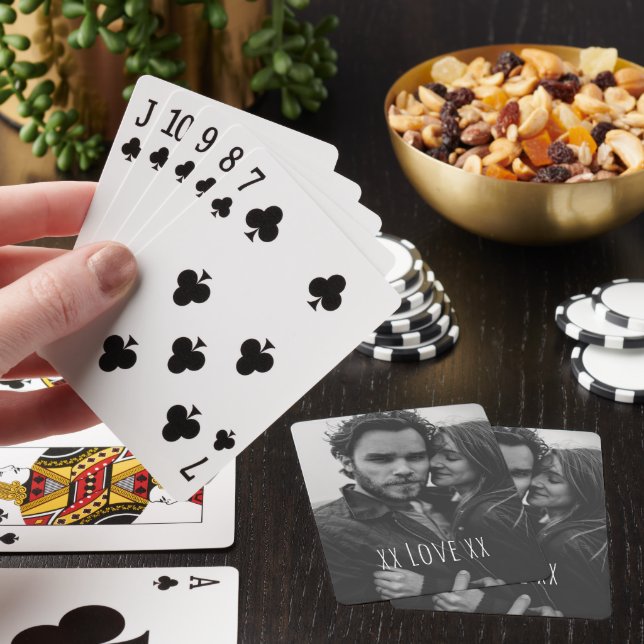 Skapa din egen Anpassningsbar Photo Kärlek-text Casinokort (På plats)