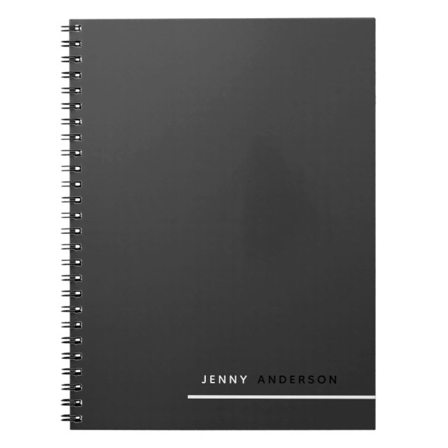 Skapa din egen Anpassningsbar Professionell Modern Anteckningsbok (Framsidan)