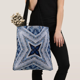 Skapa din egen Anpassningsbar Retro Denim Starburs Tygkasse
