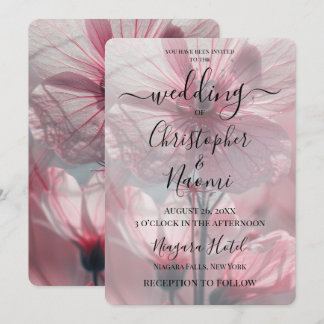 Skapa din egen Anpassningsbar Rosa Flower Closeup Inbjudningar
