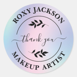 Skapa din egen Anpassningsbar Tack makeup Artist Runt Klistermärke