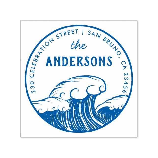 Skapa din egen Anpassningsbar Vinkar Returadress Självfärgande Stämpel (Design)