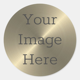 Skapa din egen antika mässa, borstad metall runt klistermärke