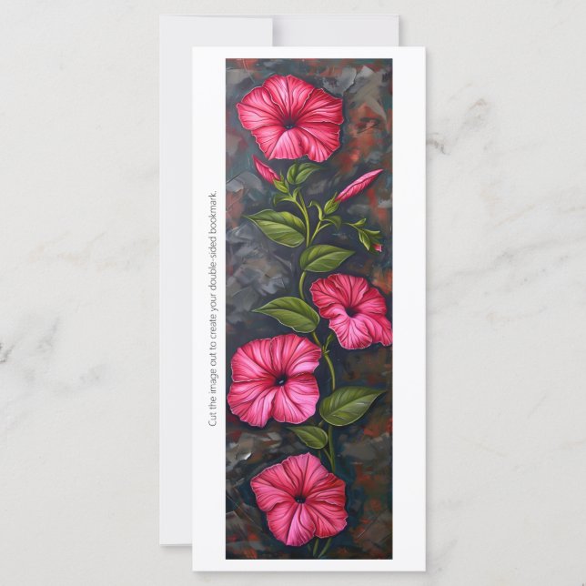 Skapa din egen antika rosa hibiskusbokmärke (Framsida)