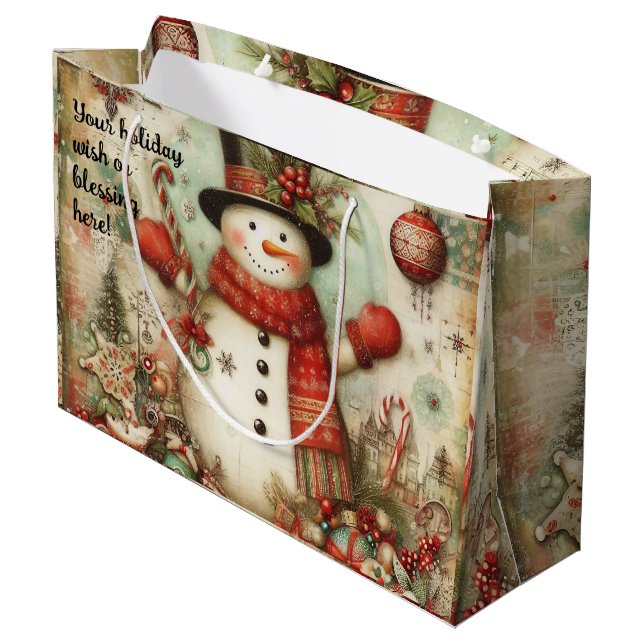 Skapa din egen årshelg Snögubbe (Baksidan Vinklad)