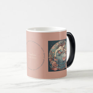 Skapa din egen Art nouveau Aquarius Zodiac Magisk Mugg