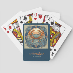 Skapa din egen Art Nouveau Cancer Zodiak Casinokort