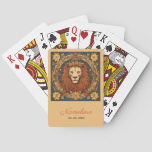 Skapa din egen Art nouveau Leo Zodiac Casinokort
